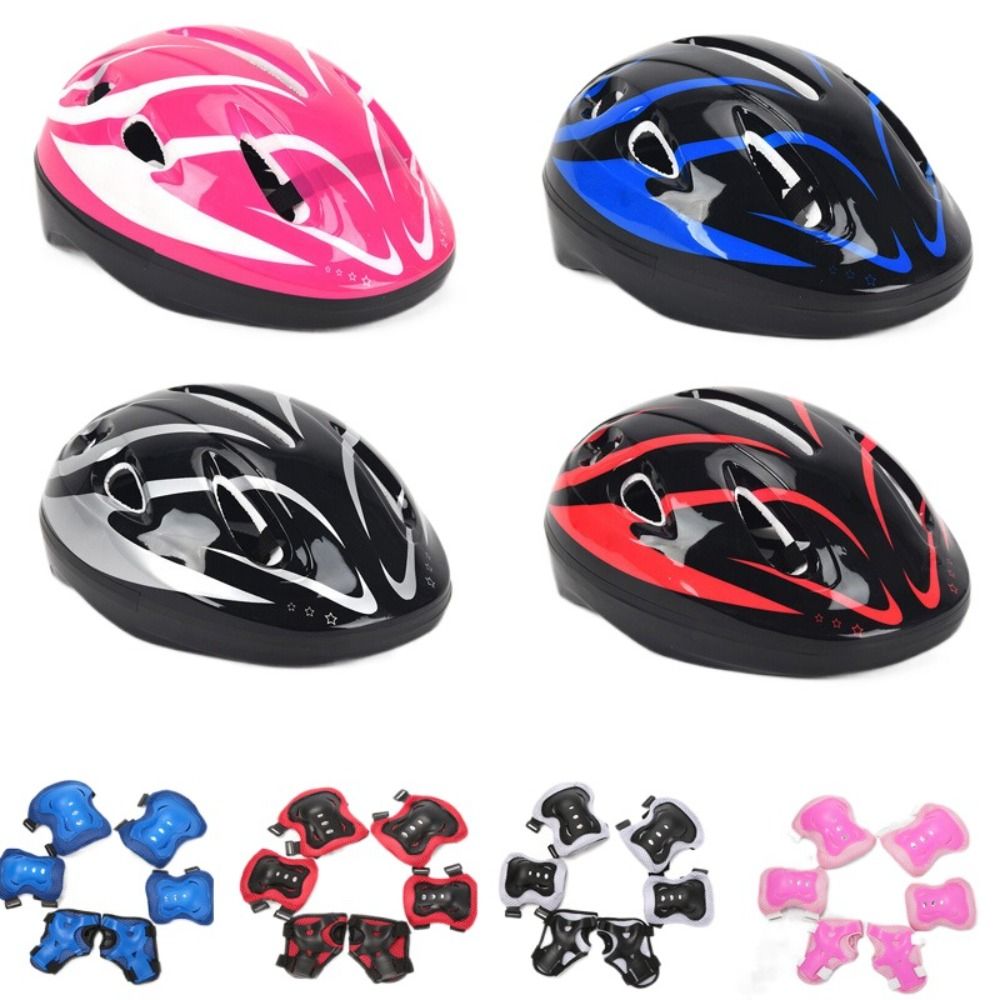 Scooter Helmet Set - Детский шлем, наколенники, налокотники, защита запястья,