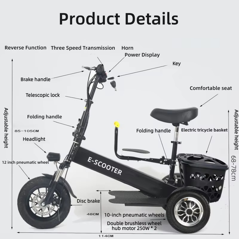 【2026】Трехколесный двухместный – обзор и цена Electric Scooter Adults