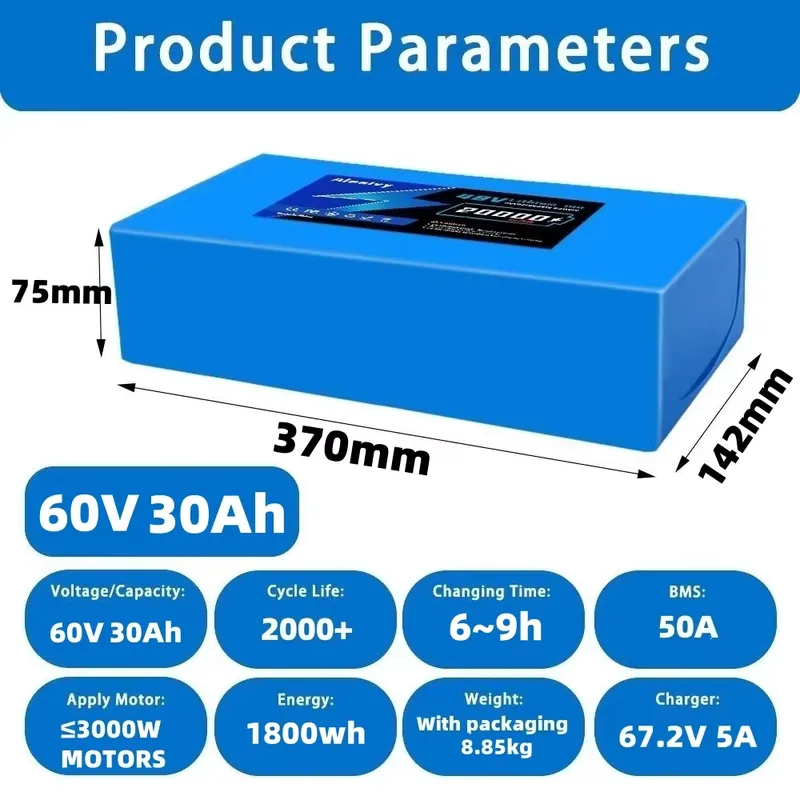   Литиевая батарея 60В 20Ач 30 – обзор и цена 60V 30Ah 21700 Battery Pack